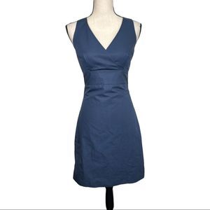 J. CREW 100% Cotton Navy Dress. Back Bow. Size 2